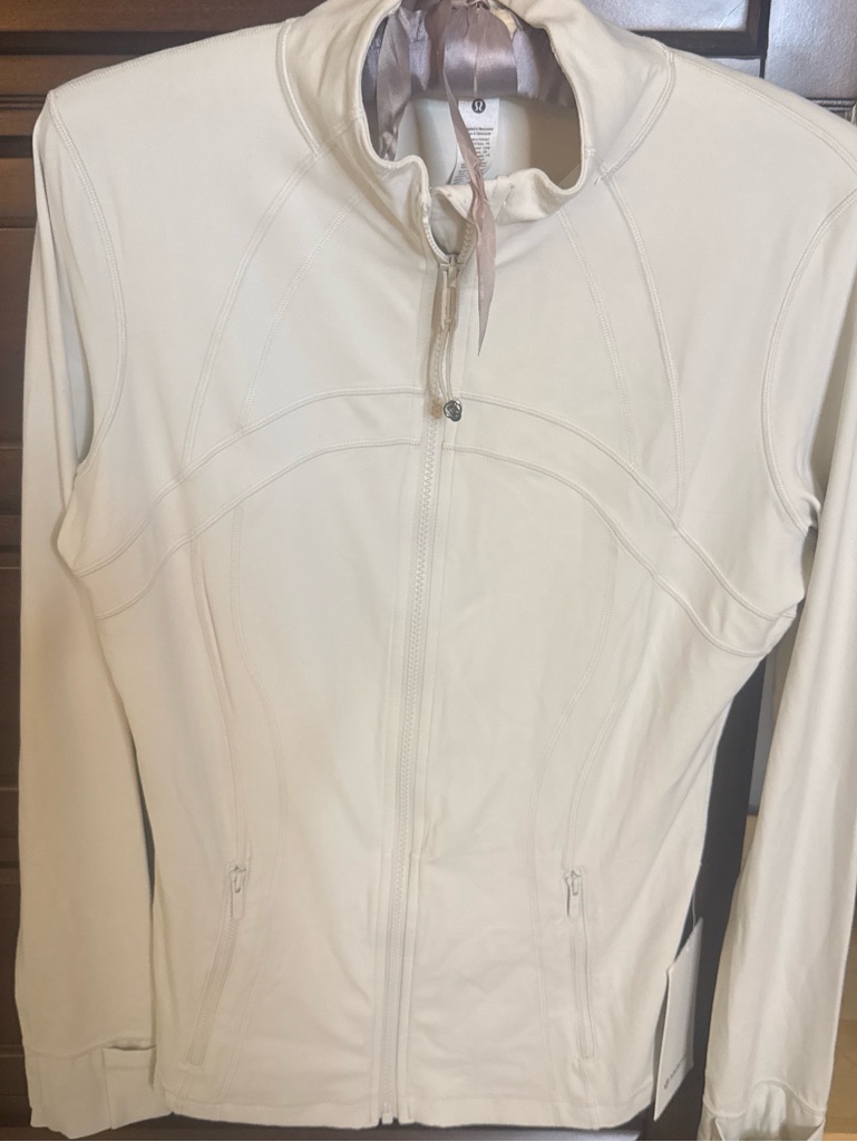 Set-Lululemon Athletica Cream Full-Zip Utility Jacket/Leggings